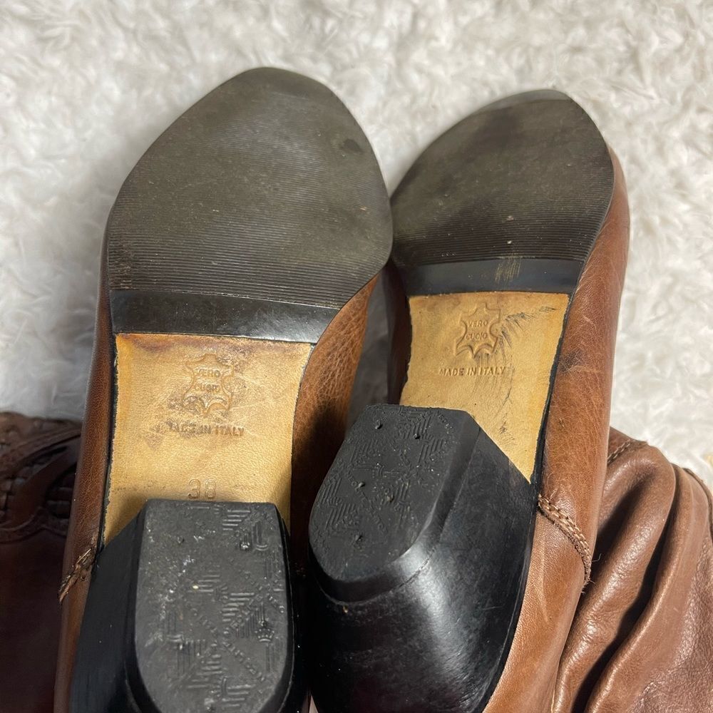 Laura made in Italy leather Brown Cowboy boots EUR Size 38 - Picture 10 of 10